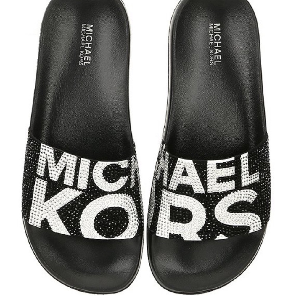 Micheal Kors Gilmore Rhinestone Slides